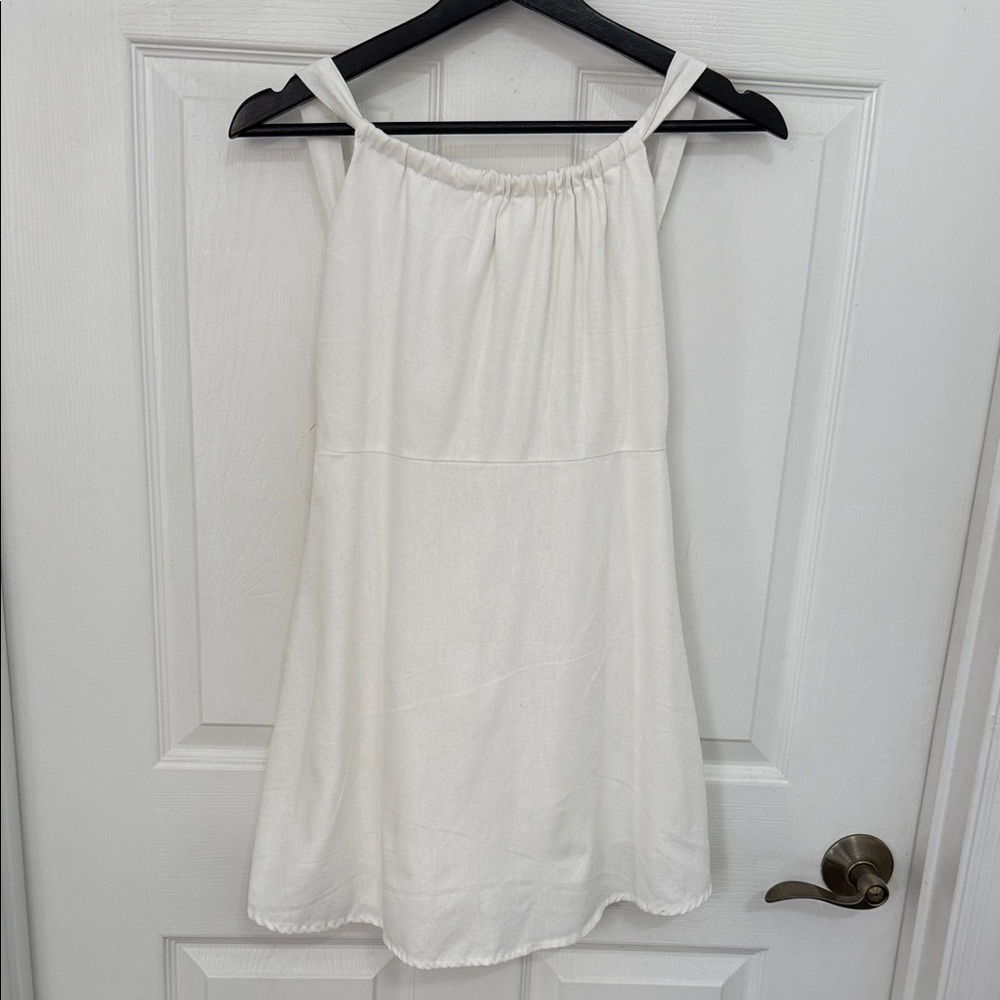 Showpo women’s linen/ cotton blend Cream mini Dress